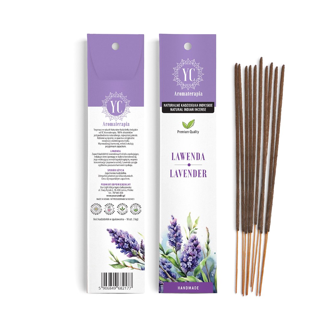KADZIDEŁKA INDYJSKIE LAWENDA (10 szt.) 16 g – YOUR CANDLE KADZIDEŁKA INDYJSKIE LAWENDA (10 szt.) 16 g – YOUR CANDLE