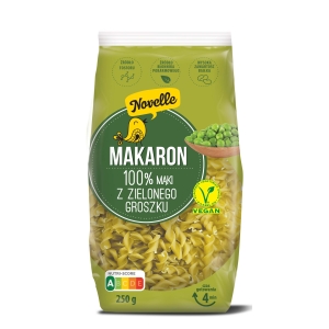 MAKARON PROTEINOWY (Z GROSZKU ZIELONEGO) ŚWIDERKI 250 g – NOVELLE