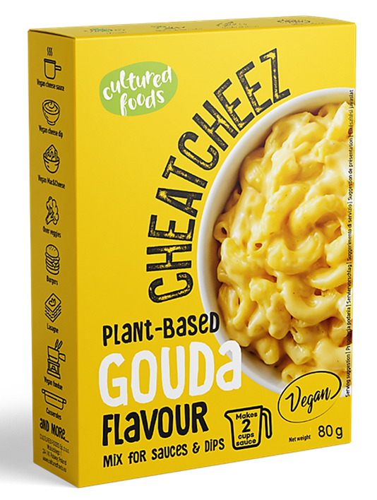 MIESZANKA NA WEGAŃSKI SOS LUB DIP O SMAKU SERA GOUDA BEZGLUTENOWY 80 g – CULTURED FOODS MIESZANKA NA WEGAŃSKI SOS LUB DIP O SMAKU SERA GOUDA BEZGLUTENOWY 80 g – CULTURED FOODS