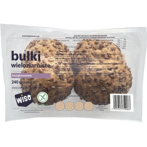 BUŁKI KAJZERKI WIELOZIARNISTE BEZGLUTENOWE (4 szt.) 240 g – WISO