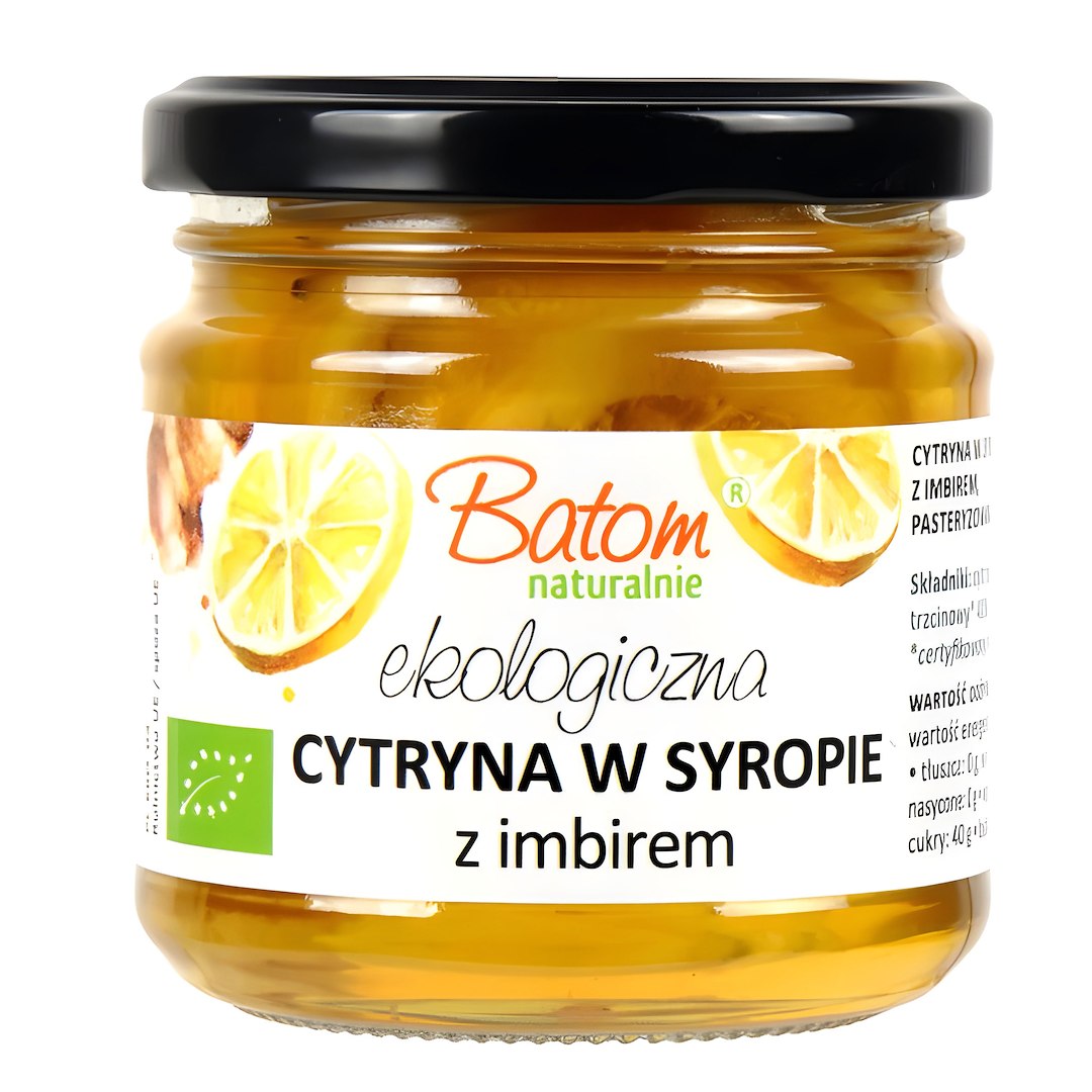 CYTRYNA Z IMBIREM W SYROPIE BIO 220 g (90 g) – BATOM CYTRYNA Z IMBIREM W SYROPIE BIO 220 g (90 g) – BATOM