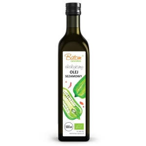 OLEJ SEZAMOWY TŁOCZONY NA ZIMNO BIO 500 ml – BATOM