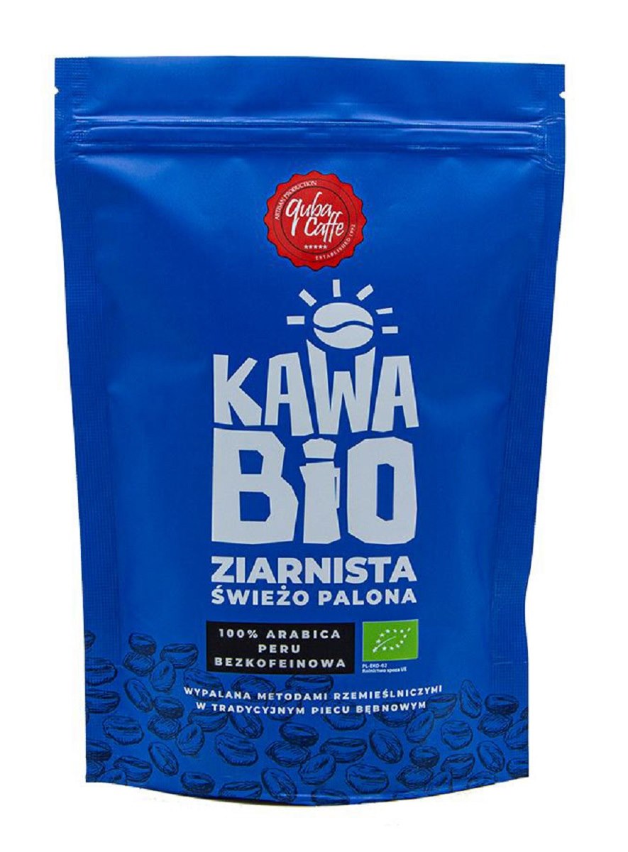 KAWA ZIARNISTA BEZKOFEINOWA ARABICA 100 % BIO 250 g – QUBA CAFFE KAWA ZIARNISTA BEZKOFEINOWA ARABICA 100 % BIO 250 g – QUBA CAFFE
