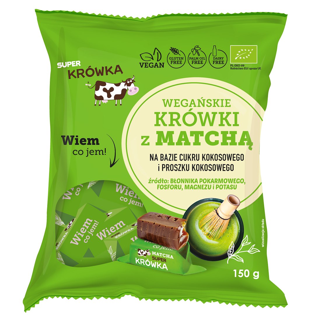 KRÓWKI Z MATCHĄ BEZMLECZNE BEZGLUTENOWE BIO 150 g – ME GUSTO (SUPER KRÓWKA) KRÓWKI Z MATCHĄ BEZMLECZNE BEZGLUTENOWE BIO 150 g – ME GUSTO (SUPER KRÓWKA)
