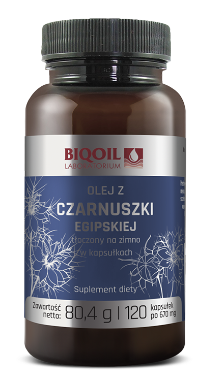 CZARNUSZKA (500 mg) 120 KAPSUŁEK – BIOOIL CZARNUSZKA (500 mg) 120 KAPSUŁEK – BIOOIL