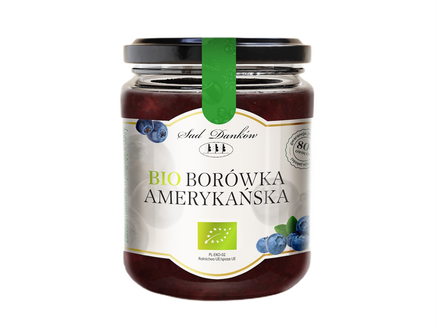 BORÓWKA AMERYKAŃSKA 80 % BIO 260 g – SAD DANKÓW BORÓWKA AMERYKAŃSKA 80 % BIO 260 g – SAD DANKÓW
