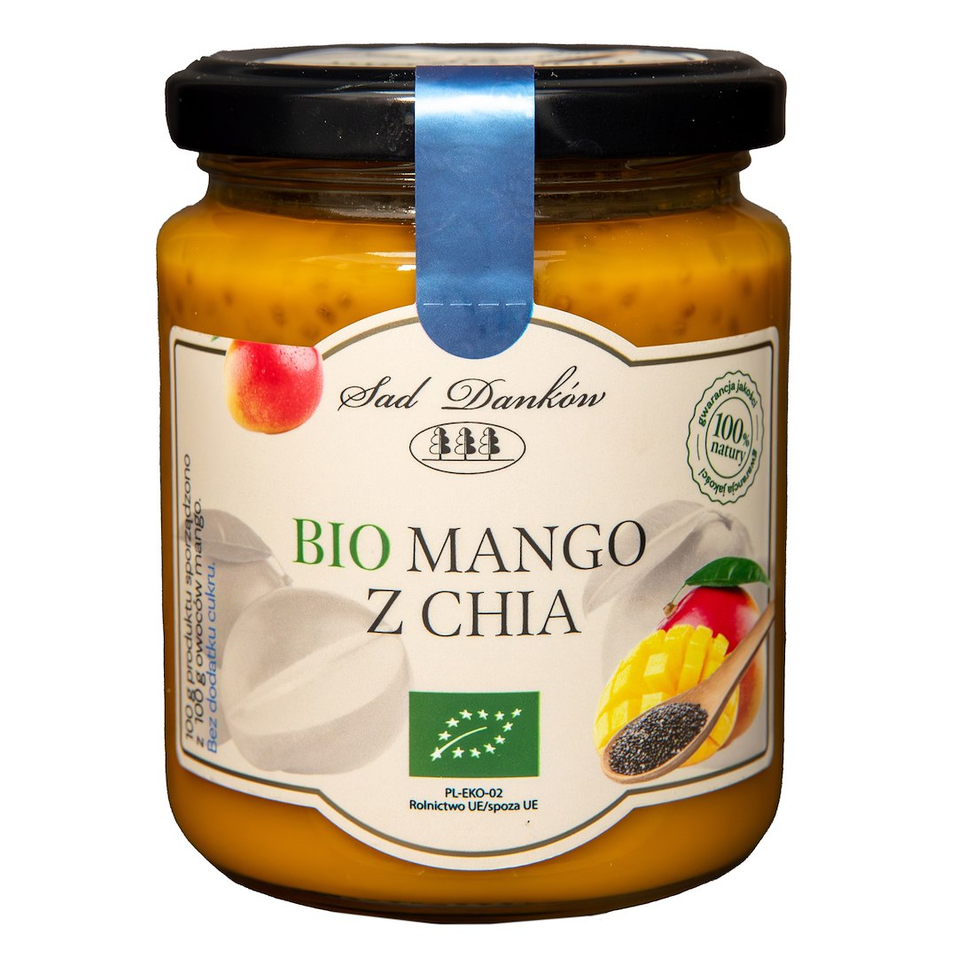 MANGO Z CHIA BEZ DODATKU CUKRÓW BIO 250 g – SAD DANKÓW MANGO Z CHIA BEZ DODATKU CUKRÓW BIO 250 g – SAD DANKÓW