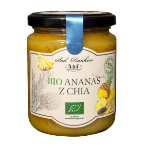 ANANAS Z CHIA BEZ DODATKU CUKRÓW BIO 250 g – SAD DANKÓW