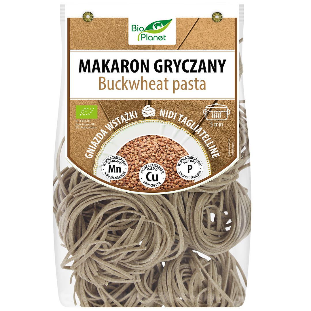 MAKARON (GRYCZANY) GNIAZDA WSTĄŻKI BIO 250 g – BIO PLANET MAKARON (GRYCZANY) GNIAZDA WSTĄŻKI BIO 250 g – BIO PLANET