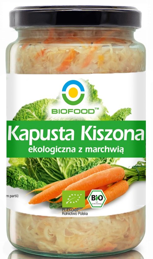 KAPUSTA KISZONA Z MARCHEWKĄ BEZGLUTENOWA BIO 700 g (500 g) – BIOFOOD KAPUSTA KISZONA Z MARCHEWKĄ BEZGLUTENOWA BIO 700 g (500 g) – BIOFOOD