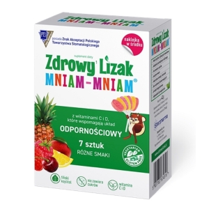 LIZAKI MIX SMAKÓW NA ODPORNOŚĆ BEZ CUKRU BEZGLUTENOWY (7 szt.) 42 g – ZDROWY LIZAK (MNIAM MNIAM)