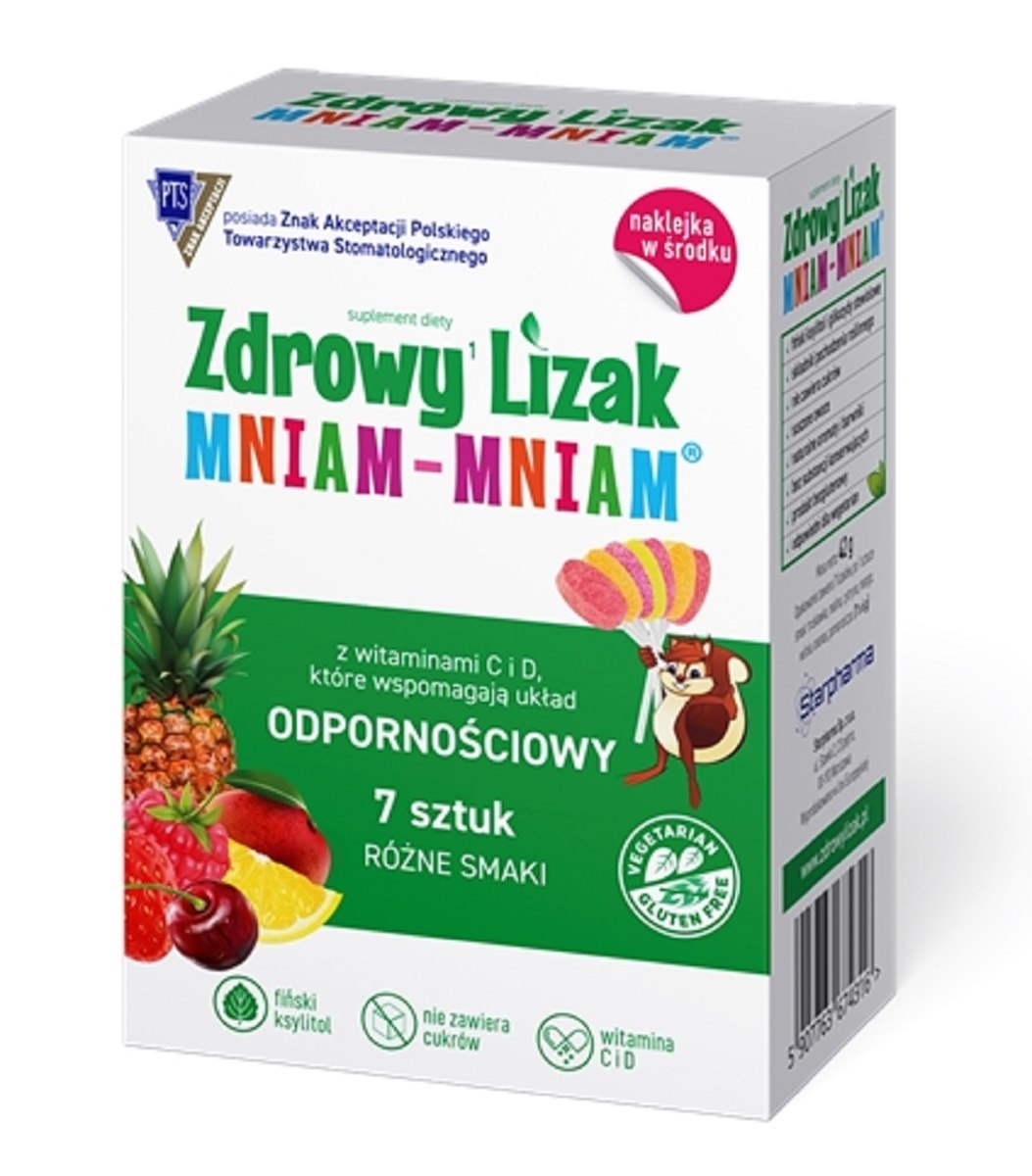 LIZAKI MIX SMAKÓW NA ODPORNOŚĆ BEZ CUKRU BEZGLUTENOWY (7 szt.) 42 g – ZDROWY LIZAK (MNIAM MNIAM) LIZAKI MIX SMAKÓW NA ODPORNOŚĆ BEZ CUKRU BEZGLUTENOWY (7 szt.) 42 g – ZDROWY LIZAK (MNIAM MNIAM)
