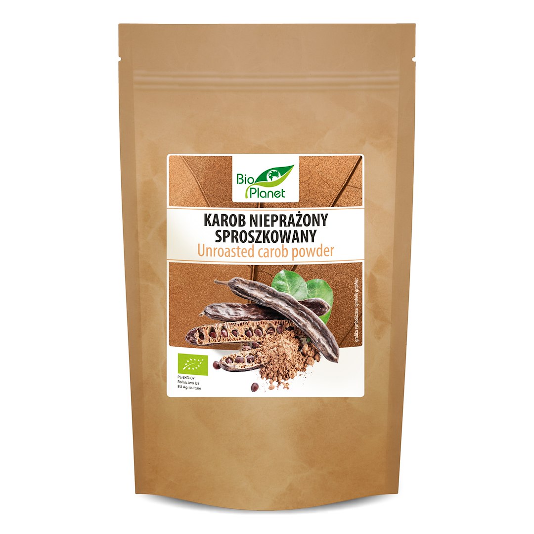 KAROB NIEPRAŻONY SPROSZKOWANY BIO 200 g – BIO PLANET KAROB NIEPRAŻONY SPROSZKOWANY BIO 200 g – BIO PLANET