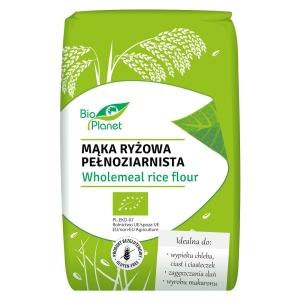 MĄKA RYŻOWA PEŁNOZIARNISTA BEZGLUTENOWA BIO 500 g – BIO PLANET