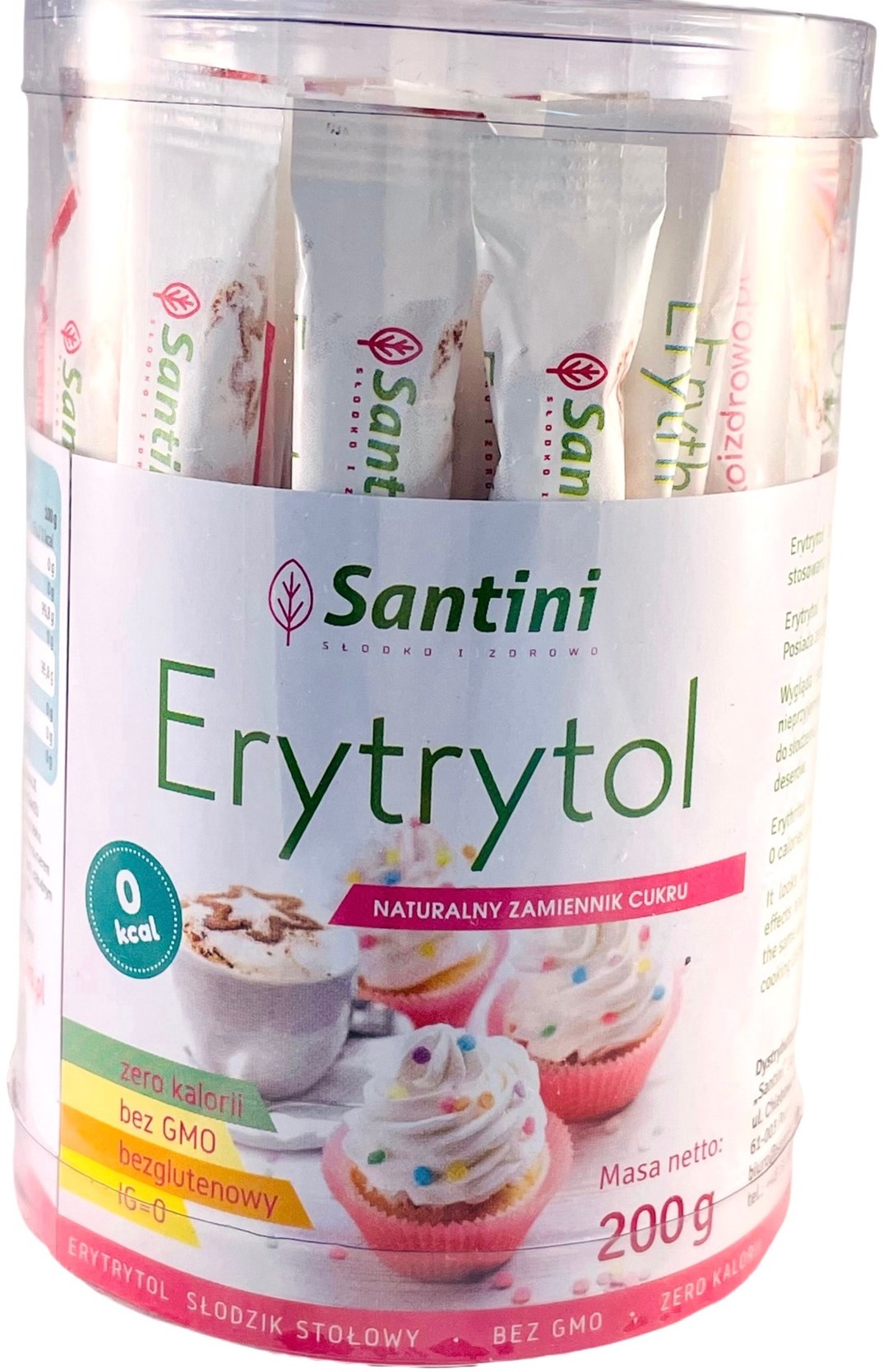 ERYTRYTOL W SASZETKACH BEZGLUTENOWY (40 x 5 g) 200 g – SANTINI ERYTRYTOL W SASZETKACH BEZGLUTENOWY (40 x 5 g) 200 g – SANTINI