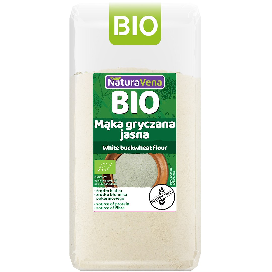 MĄKA GRYCZANA JASNA BEZGLUTENOWA BIO 500 g – NATURAVENA MĄKA GRYCZANA JASNA BEZGLUTENOWA BIO 500 g – NATURAVENA
