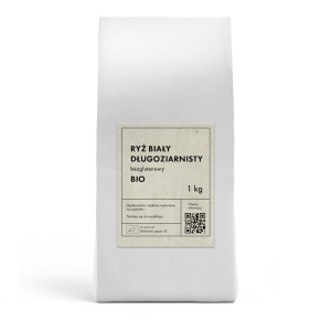 RYŻ BIAŁY DŁUGOZIARNISTY BEZGLUTENOWY BIO 1 kg – THE PLANET