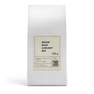 SEZAM BIAŁY ŁUSKANY BIO 500 g – THE PLANET