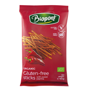 PALUSZKI PAPRYKOWE BEZGLUTENOWE BIO 45 g – BIOPONT
