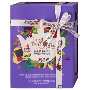 KOLEKCJA HERBATEK OWOCOWYCH BIO PIRAMIDKI (SUPER FRUITS – 6 SMAKÓW) (12 x 2 g) 24 g – ENGLISH TEA SHOP ORGANIC