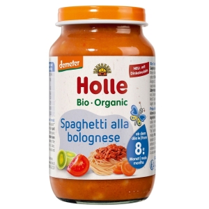 SPAGHETTI BOLOGNESE BEZ DODATKU CUKRÓW OD 8 MIESIĄCA DEMETER BIO 220 g (SŁOIK) – HOLLE