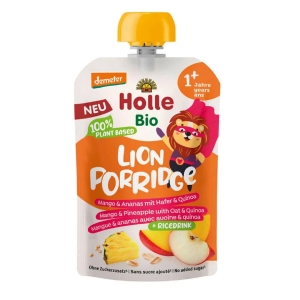 MUS OWSIANKOWY LEW (JABŁKO – RYŻ – MANGO – ANANAS – QUINOA) BEZ DODATKU CUKRÓW OD 1 ROKU DEMETER BIO 110 g – HOLLE