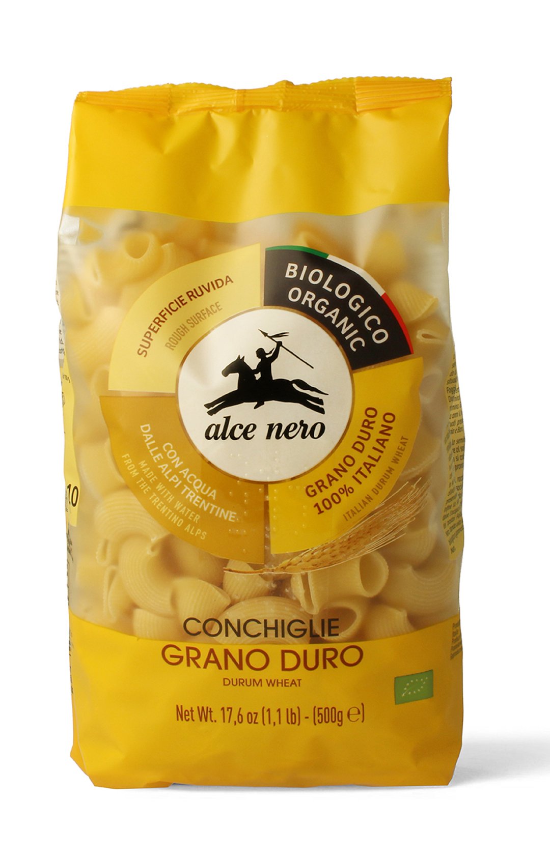 MAKARON (SEMOLINOWY) DUŻE KOLANKA BIO 500 g – ALCE NERO MAKARON (SEMOLINOWY) DUŻE KOLANKA BIO 500 g – ALCE NERO