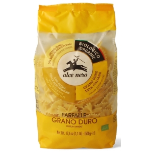 MAKARON (SEMOLINOWY) KOKARDKI BIO 500 g – ALCE NERO