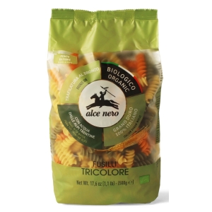 MAKARON (SEMOLINOWY TRÓJKOLOROWY) ŚWIDERKI BIO 500 g – ALCE NERO