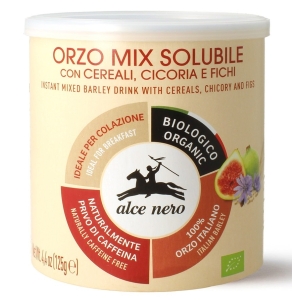 KAWA ZBOŻOWA INSTANT Z CYKORIĄ I FIGAMI BIO 125 g – ALCE NERO