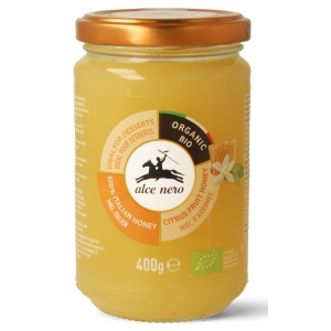 MIÓD Z KWIATÓW CYTRUSOWYCH BIO 400 g – ALCE NERO
