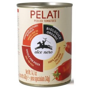 POMIDORY CAŁE BEZ SKÓRY BIO 400 g (240 g) – ALCE NERO