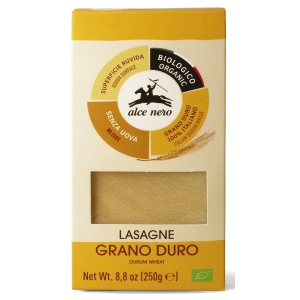MAKARON (SEMOLINOWY) LASAGNE BIO 250 g – ALCE NERO