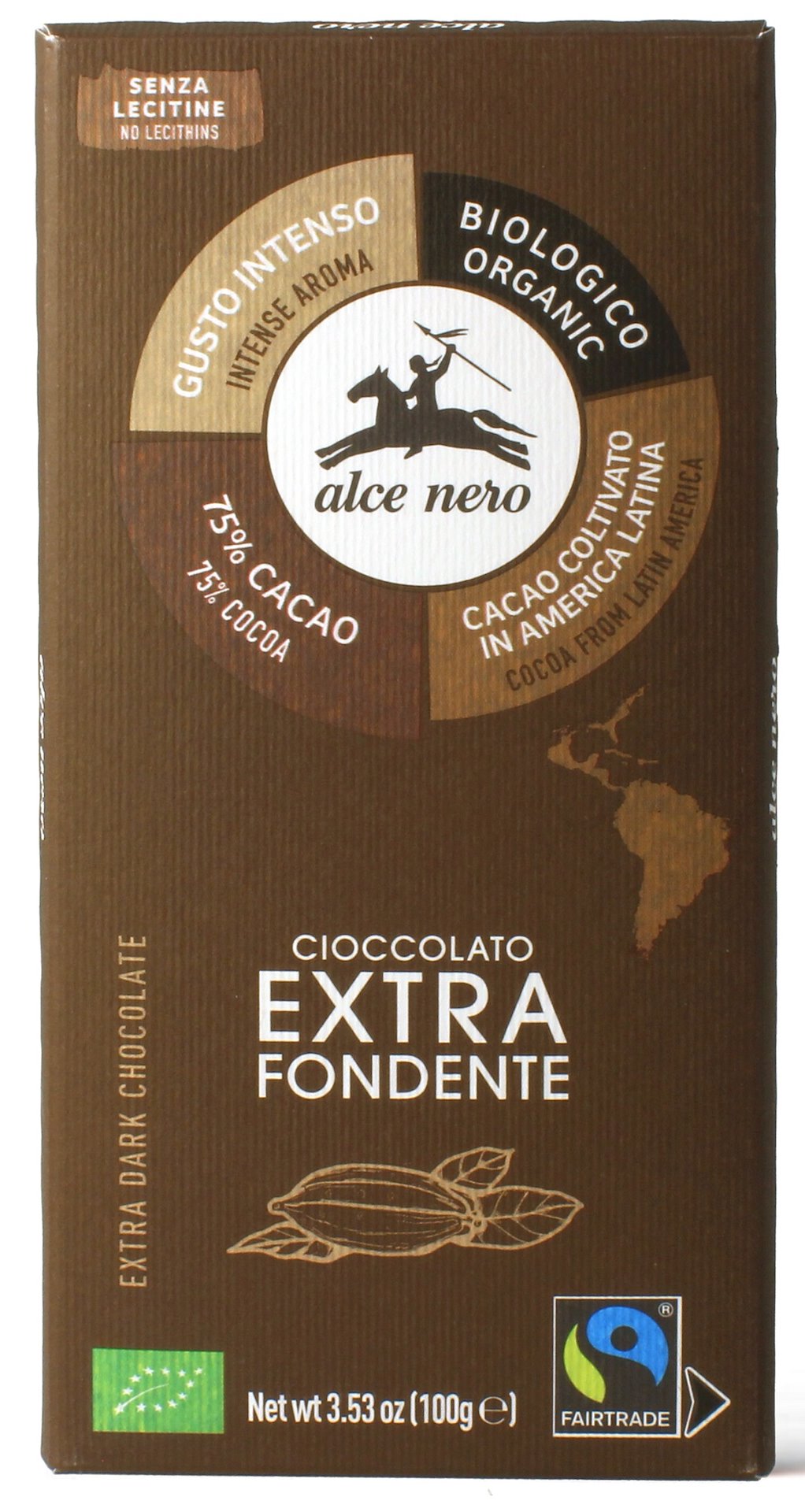 CZEKOLADA GORZKA 75 % FAIR TRADE BEZGLUTENOWA BIO 100 g – ALCE NERO CZEKOLADA GORZKA 75 % FAIR TRADE BEZGLUTENOWA BIO 100 g – ALCE NERO