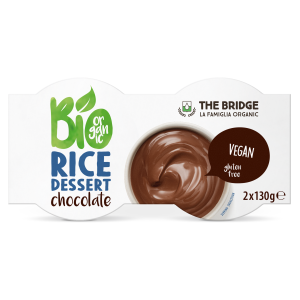 DESER RYŻOWY CZEKOLADOWY BEZGLUTENOWY BIO (2 x 130 g) 260 g – THE BRIDGE