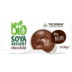 DESER SOJOWY O SMAKU CZEKOLADOWYM BEZGLUTENOWY BIO (2 x 130 g) 260 g – THE BRIDGE DESER SOJOWY O SMAKU CZEKOLADOWYM BEZGLUTENOWY BIO (2 x 130 g) 260 g – THE BRIDGE
