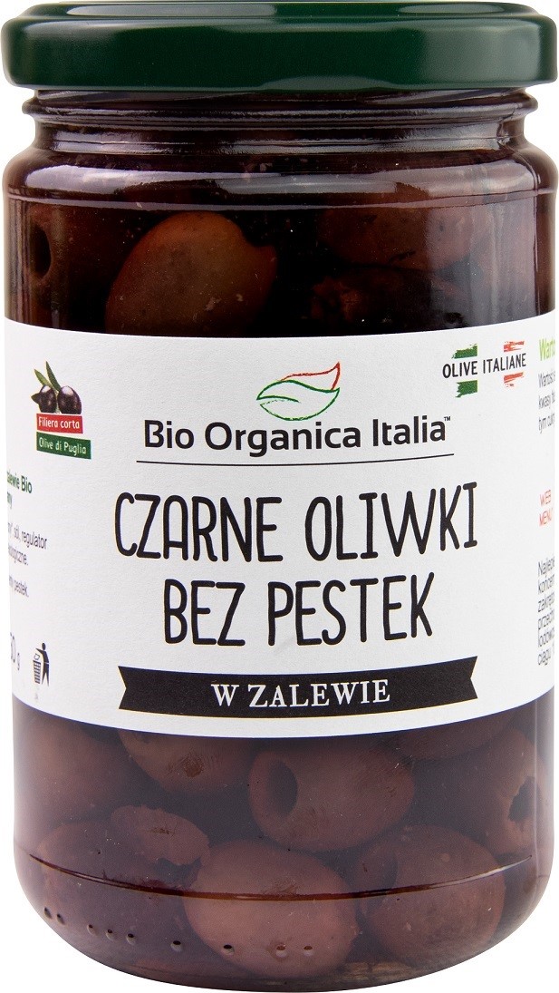 OLIWKI CZARNE BEZ PESTEK W ZALEWIE BIO 280 g (150 g) (SŁOIK) – BIO ORGANICA ITALIA OLIWKI CZARNE BEZ PESTEK W ZALEWIE BIO 280 g (150 g) (SŁOIK) – BIO ORGANICA ITALIA