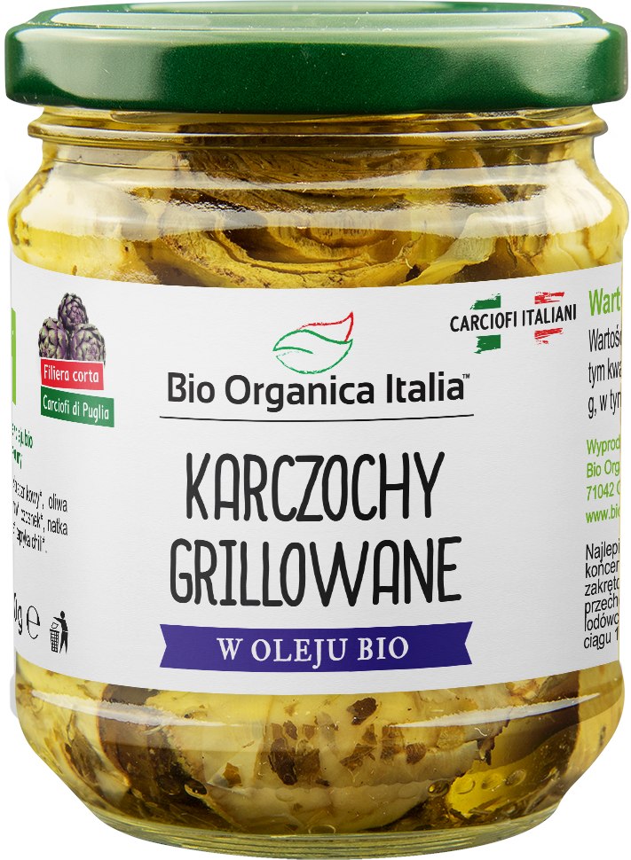 KARCZOCHY GRILLOWANE W OLEJU BIO 190 g (SŁOIK) – BIO ORGANICA ITALIA KARCZOCHY GRILLOWANE W OLEJU BIO 190 g (SŁOIK) – BIO ORGANICA ITALIA