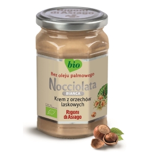 KREM Z ORZECHÓW LASKOWYCH BIAŁY BEZGLUTENOWY BIO 250 g – RIGONI DI ASIAGO (NOCCIOLATA)