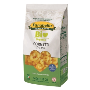 MAKARON (KUKURYDZIANO – RYŻOWY) KOLANKA BEZGLUTENOWY BIO 340 g – FARABELLA