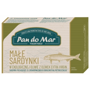 SARDYNKI EUROPEJSKIE W BIO OLIWIE Z OLIWEK EXTRA VIRGIN 120 g – PAN DO MAR