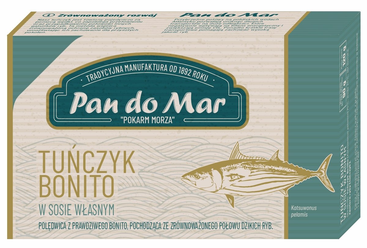 TUŃCZYK BONITO W SOSIE WŁASNYM 120 g (90 g) – PAN DO MAR TUŃCZYK BONITO W SOSIE WŁASNYM 120 g (90 g) – PAN DO MAR