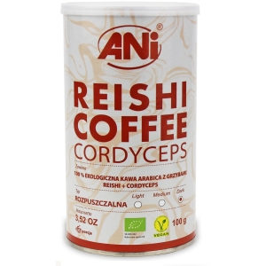 KAWA ROZPUSZCZALNA ARABICA Z REISHI I CORDYCEPS BIO 100 g – ANI