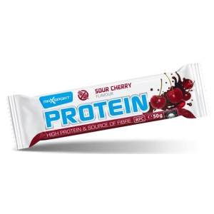 BATON PROTEINOWY O SMAKU WIŚNIOWYM W POLEWIE KAKAOWEJ BEZGLUTENOWY 50 g – MAXSPORT