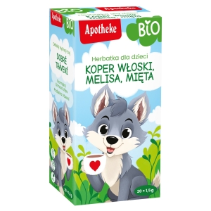 HERBATKA DLA DZIECI – KOPER WŁOSKI, MELISA I MIĘTA BIO (20 x 1,5 g) 30 g – APOTHEKE