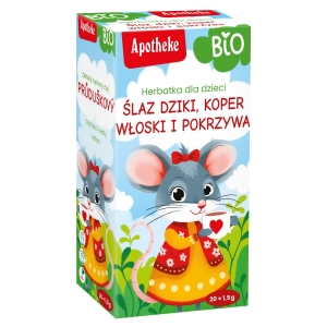 HERBATKA DLA DZIECI NA GARDŁO ZE ŚLAZEM DZIKIM BIO (20 x 1,5 g) 30 g – APOTHEKE