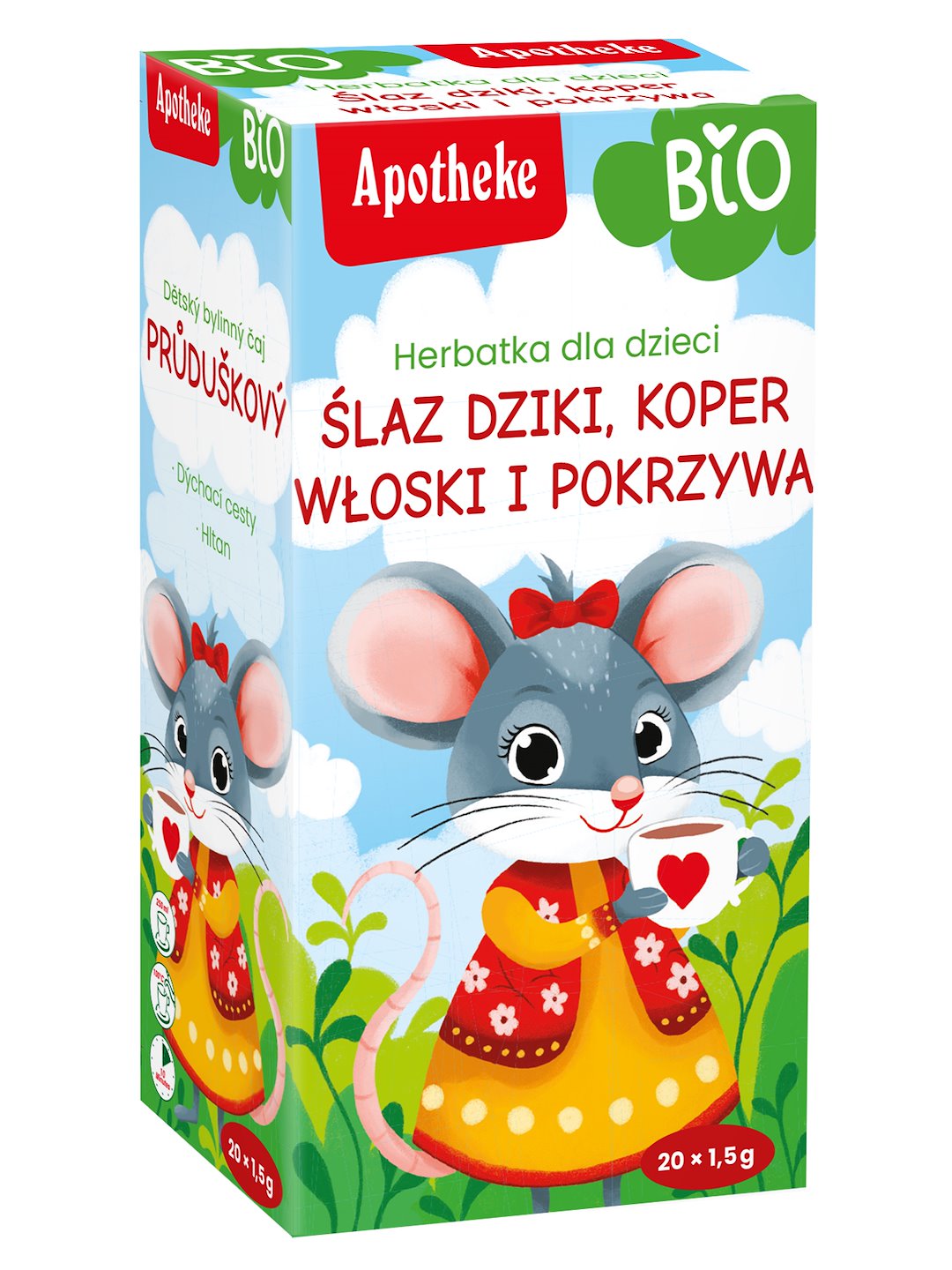 HERBATKA DLA DZIECI NA GARDŁO ZE ŚLAZEM DZIKIM BIO (20 x 1,5 g) 30 g – APOTHEKE HERBATKA DLA DZIECI NA GARDŁO ZE ŚLAZEM DZIKIM BIO (20 x 1,5 g) 30 g – APOTHEKE