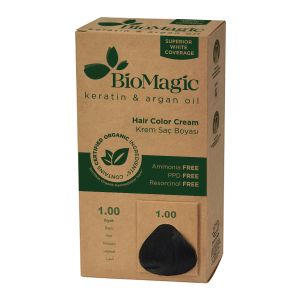 FARBA DO WŁOSÓW CZARNA (1.00) 250 g – BIOMAGIC