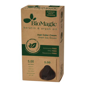 FARBA DO WŁOSÓW JASNY BRĄZ (5.00) 250 g – BIOMAGIC FARBA DO WŁOSÓW JASNY BRĄZ (5.00) 250 g – BIOMAGIC