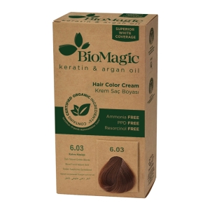 FARBA DO WŁOSÓW CIEMNY ZŁOTY BLOND (6.03) 250 g – BIOMAGIC